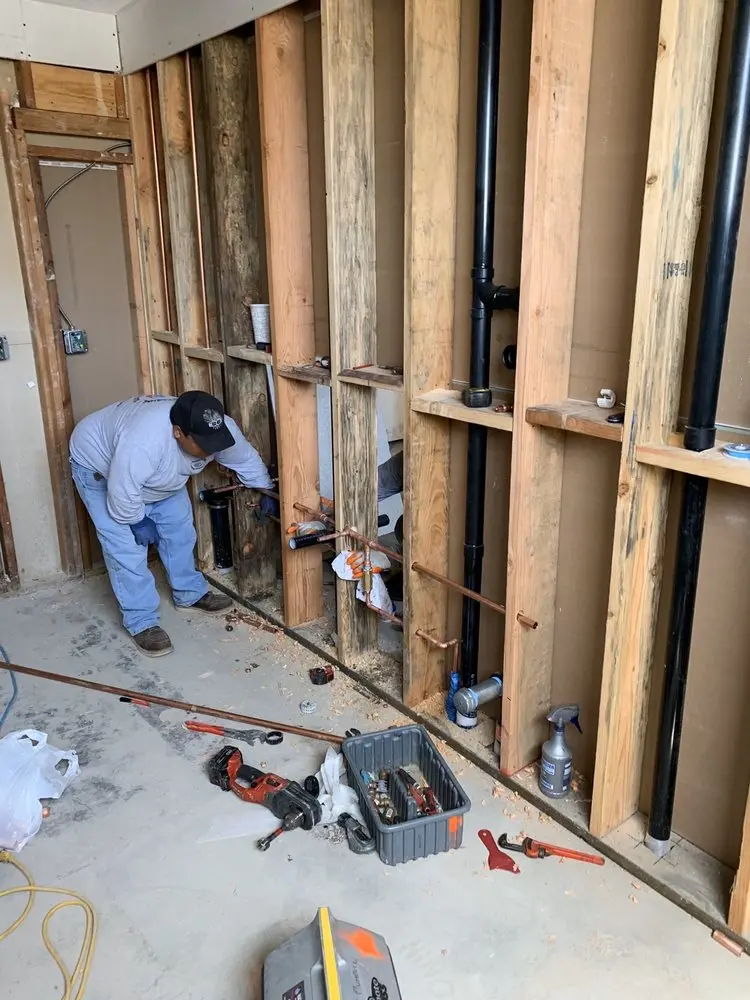 Commercial rough-in plumbing for Water Heater Replacement in Dallas
